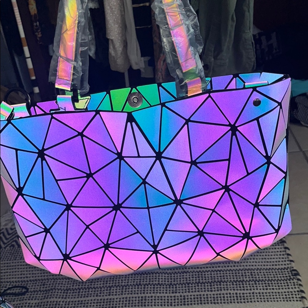 Geometric Pattern Women Bags Set - Black